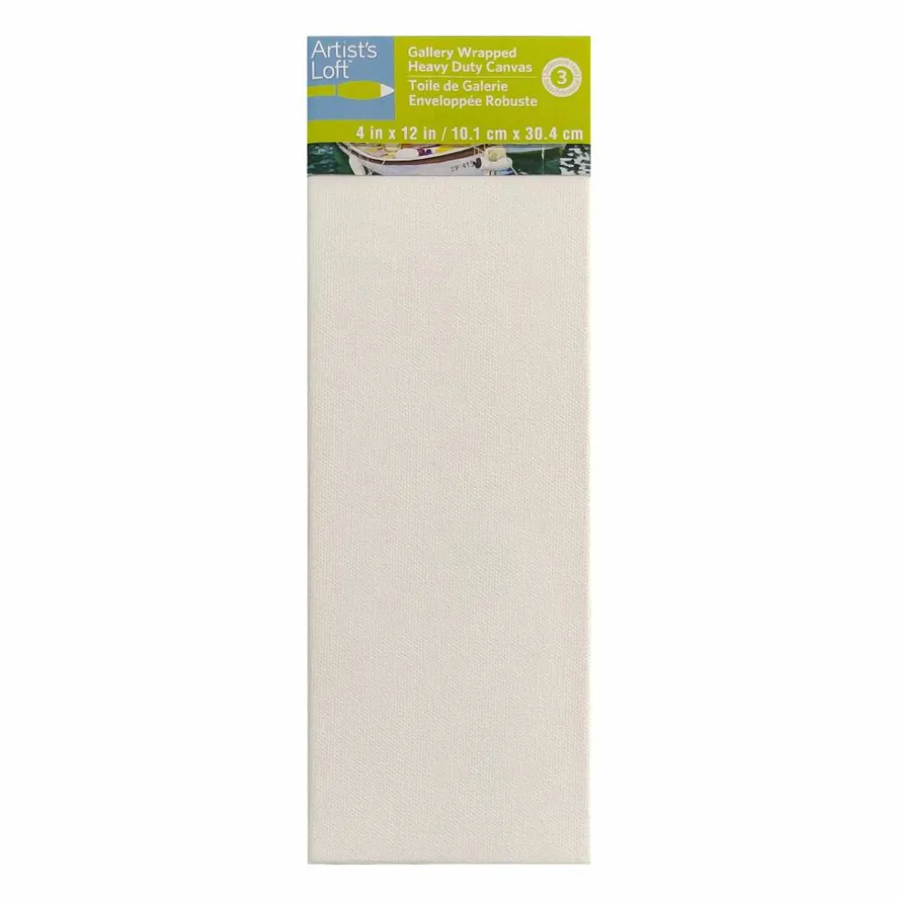 6 Pack: 4" x 12" Level 3 Gallery Wrapped Heavy Duty Canvas by Artist's Loft®