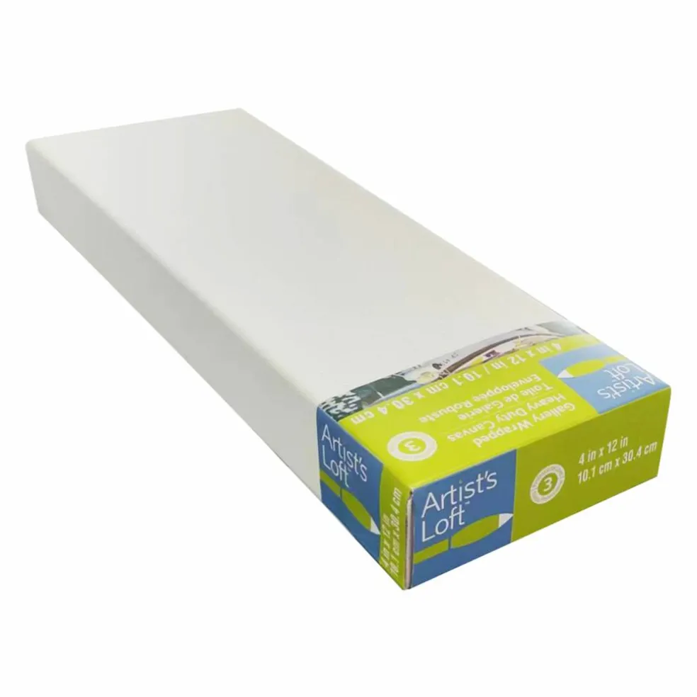 6 Pack: 4" x 12" Level 3 Gallery Wrapped Heavy Duty Canvas by Artist's Loft®