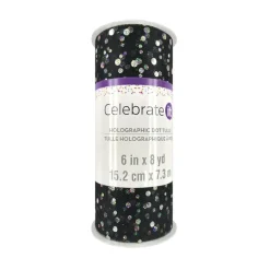 12 Pack: 6" x 8yd. Holographic Foil Dot Tulle by Celebrate It™