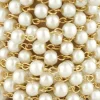 6 Pack: 3yd. Gold Chain with White Pearls by Bead Landing™