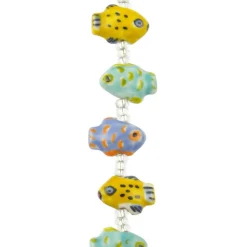 Painted Ceramic Fish Beads, 17mm by Bead Landing™