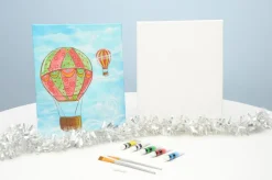Paint Kit - Up Up and Away Mixed Media Painting Kit & Video Lesson, DIY Craft, Paint At Home, Beginner Painting, Paint Party
