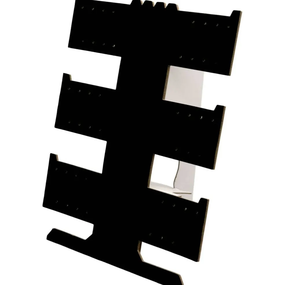 24 Pair Earring Necklace Bracelet T-Bar Black Cardboard Display