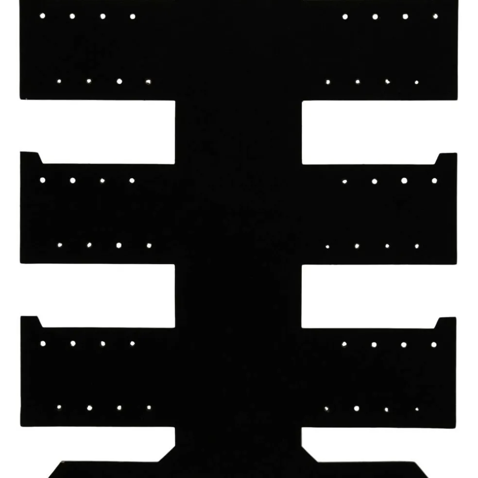 24 Pair Earring Necklace Bracelet T-Bar Black Cardboard Display