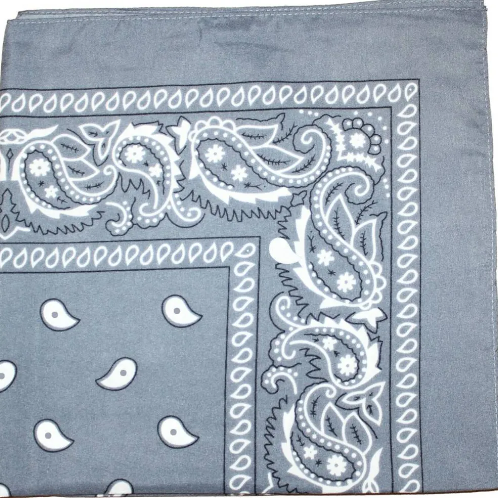 Paisley Bandanas Head Wrap, 100% Cotton Double Sided, 21 x 21 Inch