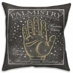 Palmistry Sign 4 18" x 18" Throw Pillow