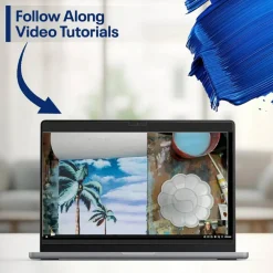 Palm Paradise Painting4Real Art Paint by Video Kit for Adults – Learn to Paint Palm Paradise with Video Tutorials – 9 Pieces Acrylic Paint Set for Adults –Perfect Christmas Crafts & Holiday Gifts for Art Lovers
