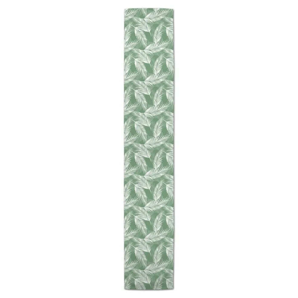 Palms on Green Outdoor Table Runner