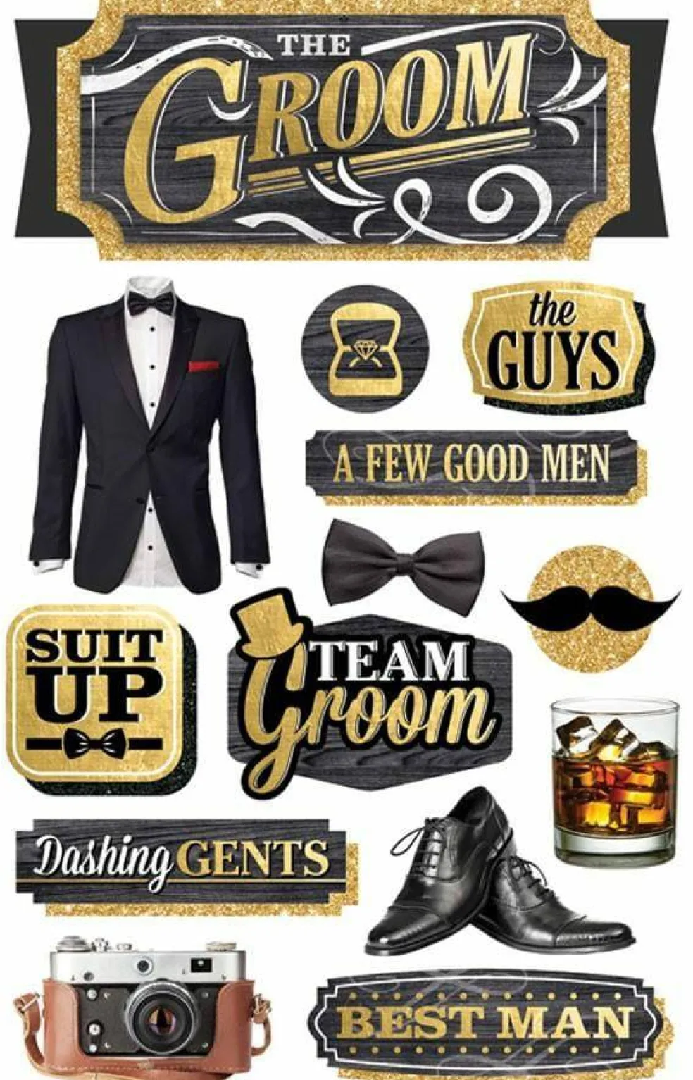 Paper House The Groom Dimensional Stickers