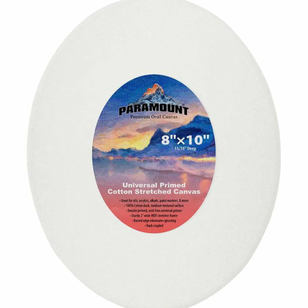 Paramount Cotton Oval Canvases - Medium Texture, 11/16" Thick