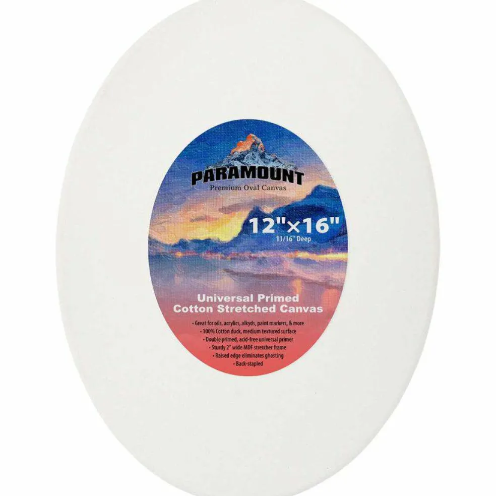 Paramount Cotton Oval Canvases - Medium Texture, 11/16" Thick