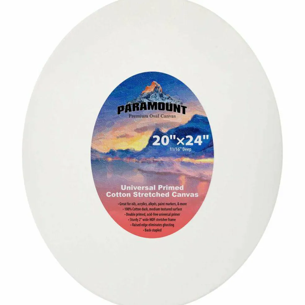 Paramount Cotton Oval Canvases - Medium Texture, 11/16" Thick