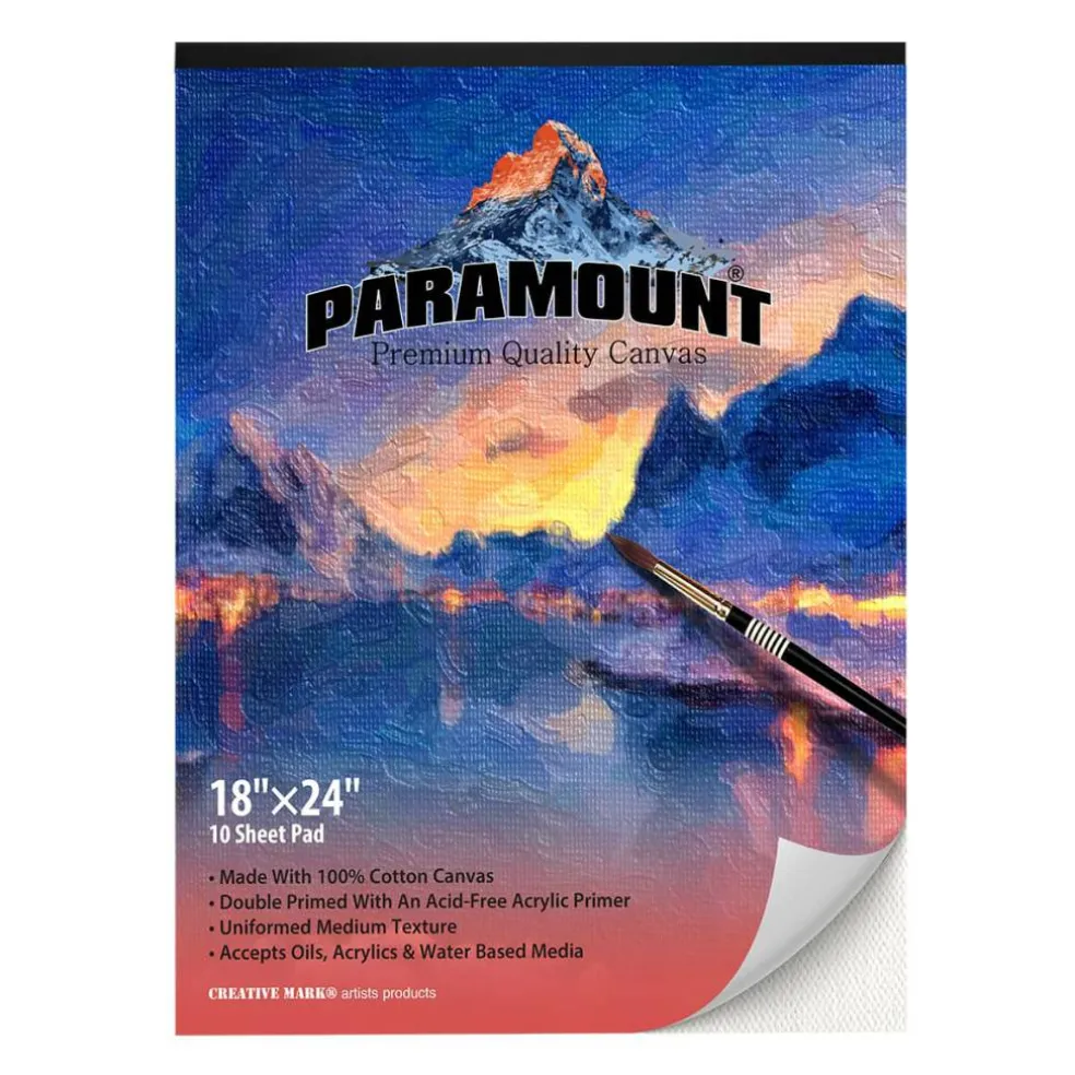 Paramount Universal Primed Cotton Canvas Pads, White - 18"x24"