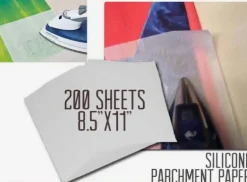 PARCHMENT SILICONE TISSUE paper FOR HEAT TRANSFER APPLICATIONS 8.5x11 200 Sheets