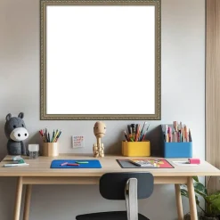 Parisian Silver Framed Dry Erase Magnetic Board