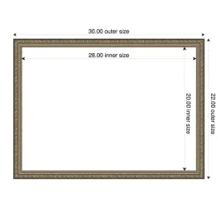 Parisian Silver Framed Dry Erase Magnetic Board