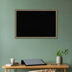 Parisian Silver Wood Framed Corkboard, Black Cork