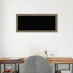 Parisian Silver Wood Framed Corkboard, Black Cork