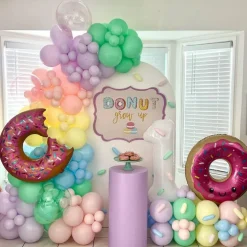 Pastel Donut Balloon Arch Garland Kit,159Pcs Macaron Color Rainbow Balloons Ice Cream Foil Balloons for Girls Donut Grow Up Sweet One Candyland Birthday Party Baby Shower Two Sweet Decorations