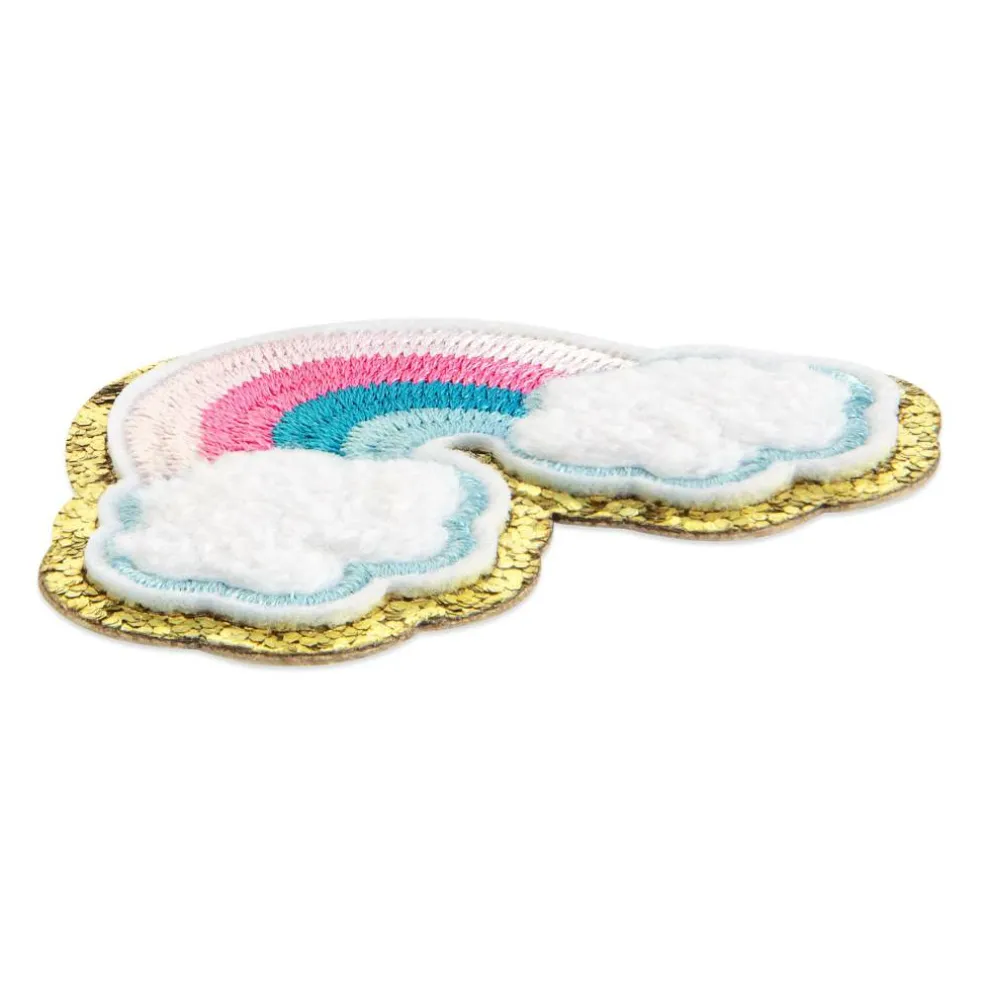 Pastel Embroidered Rainbow Iron-On & Adhesive Patch by Make Market®