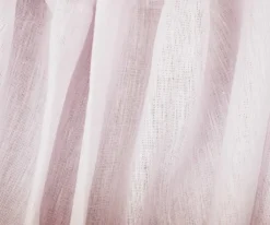 Pastel Pink-White Spence Bryson Texture Slub Irish Linen Chambray Fabric By the Yard