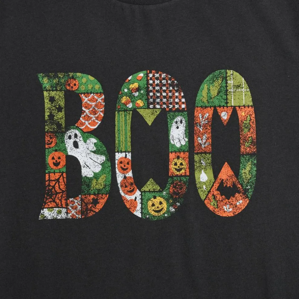 Patchwork Boo Adult T-Shirt