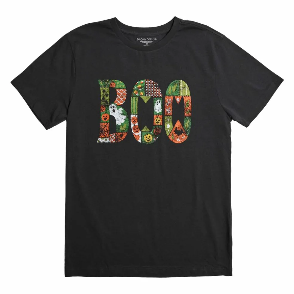 Patchwork Boo Adult T-Shirt