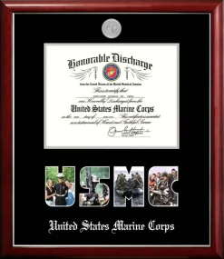 Patriot Frames Marine 8.5x11 Discharge Classic Frame with Silver Medallion