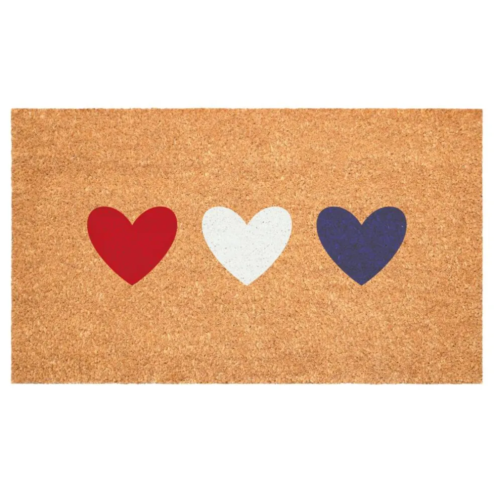 Patriotic Hearts Doormat