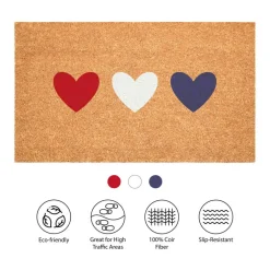 Patriotic Hearts Doormat