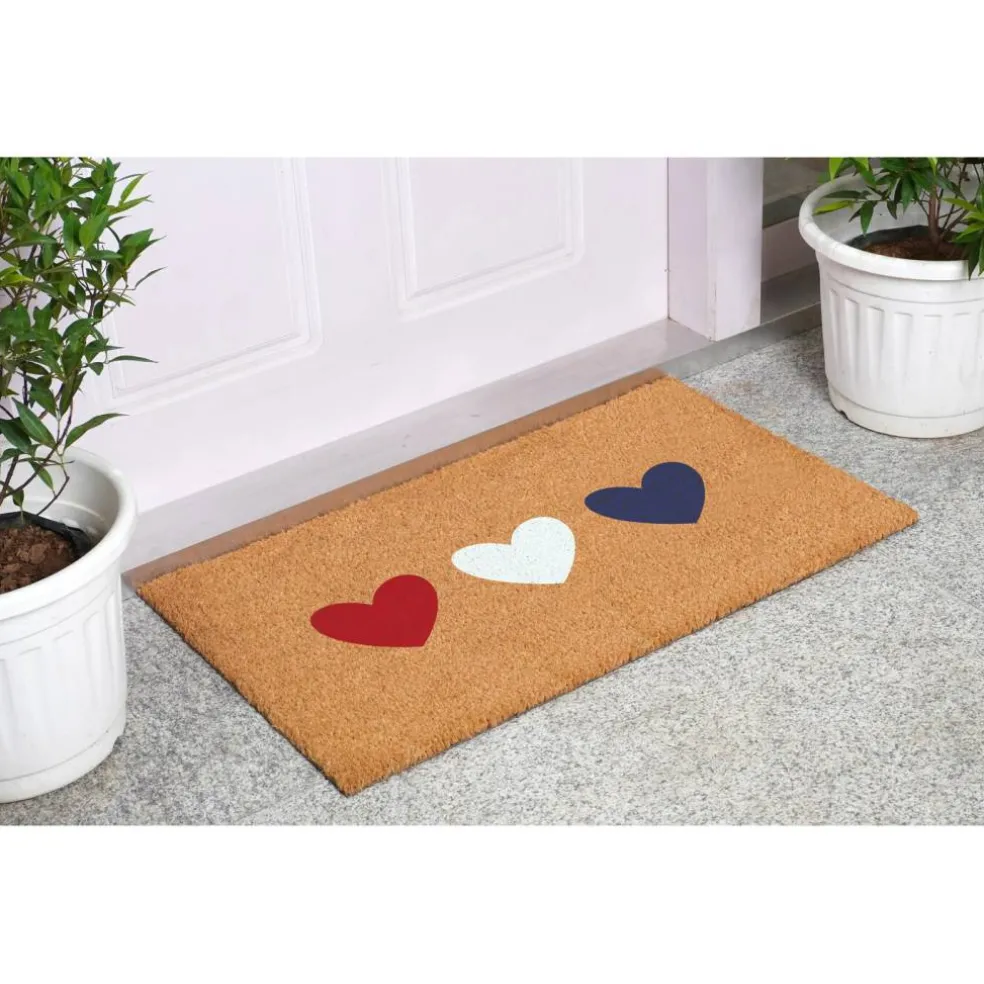 Patriotic Hearts Doormat