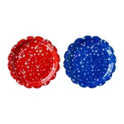 Patriotic Sparkling Stars Party Plates