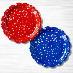 Patriotic Sparkling Stars Party Plates