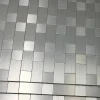 10-Pck Peel and Stick Metal Backsplash Tile Bath Kitchen Mosaics Wall