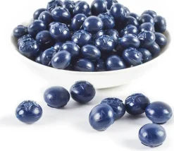 50 Pcs Artificial Blueberries Faux Fruit Decor Realistic Plastic Blueberry Simulation Fruits for Vase Fillers Kitchen Display Party Decorations Photography Props
