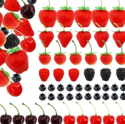 52 PCS Artificial Fake Fruit - Mixed Berries
