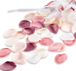 300pcs Artificial Flowers Silk Fake Pink Rose Petals Flower Girl Scatter Pedals for Aisle Centerpieces Table Confetti Party