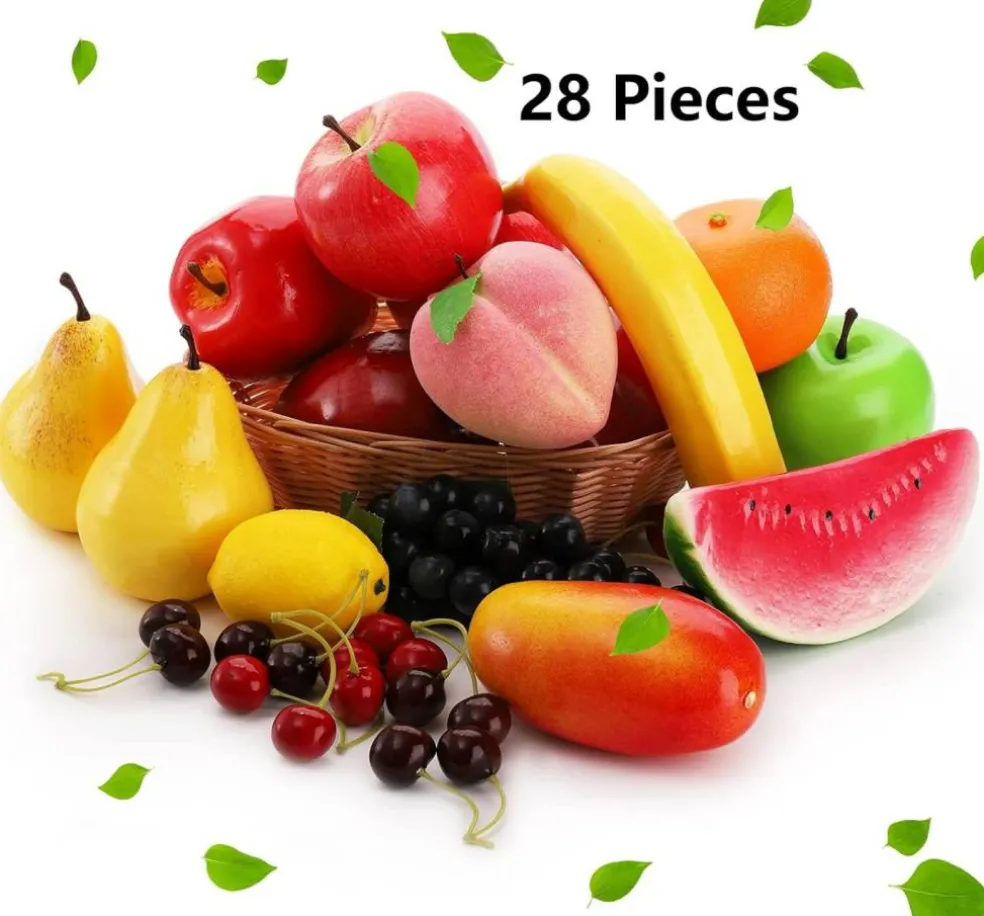 28 Pcs Artificial Fruit