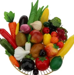 30PCS Artificial Fruit and Vegetables Set – Realistic Foam Fake Food Props for Kitchen Decor, Home Display, Photoshoot Styling, Restaurant & Holiday Decoration