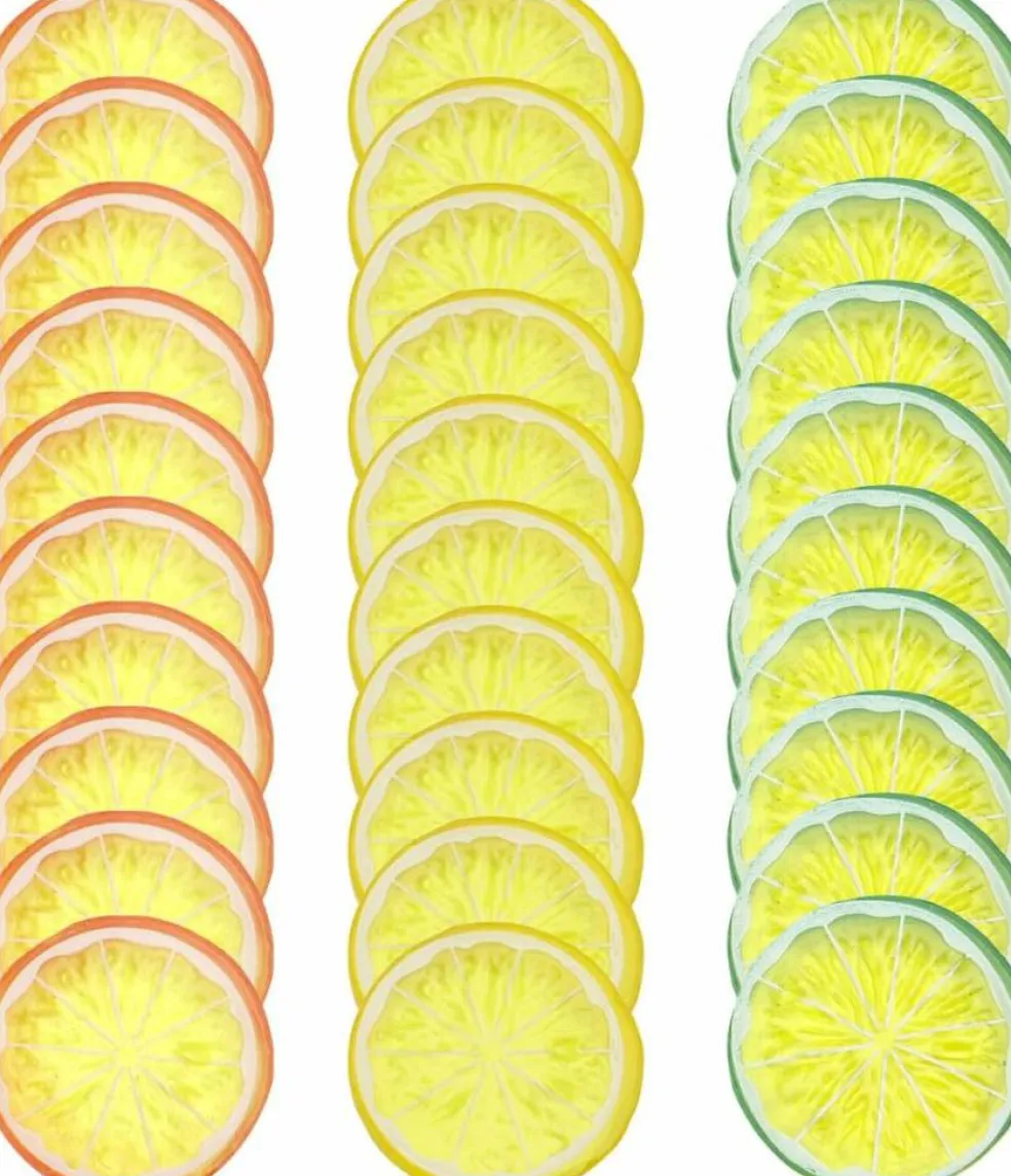 30 PCS Artificial Lemon Slices