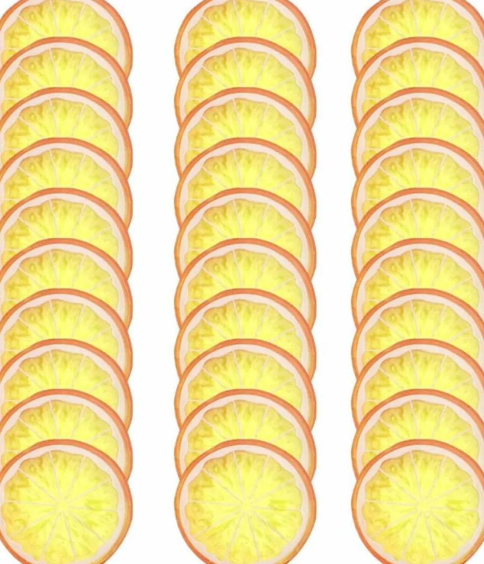 30 PCS Artificial Lemon Slices