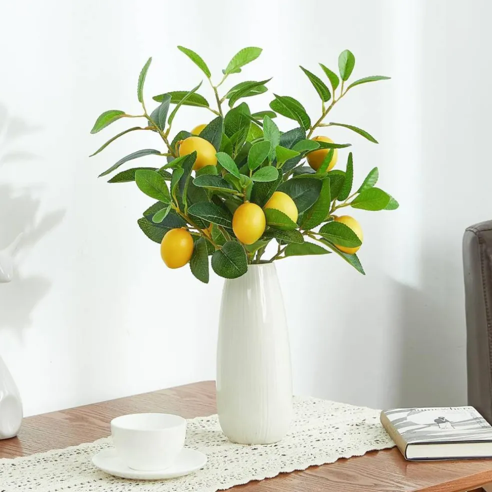 3 Pcs Artificial Lemons Tree Branches