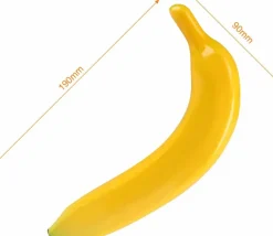 6pcs Artificial Lifelike Simulation Yellow Bananas Fake Fruit, 7.5X 1.25 Inches