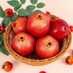 6pcs Artificial Pomegranate Fruit Decoration