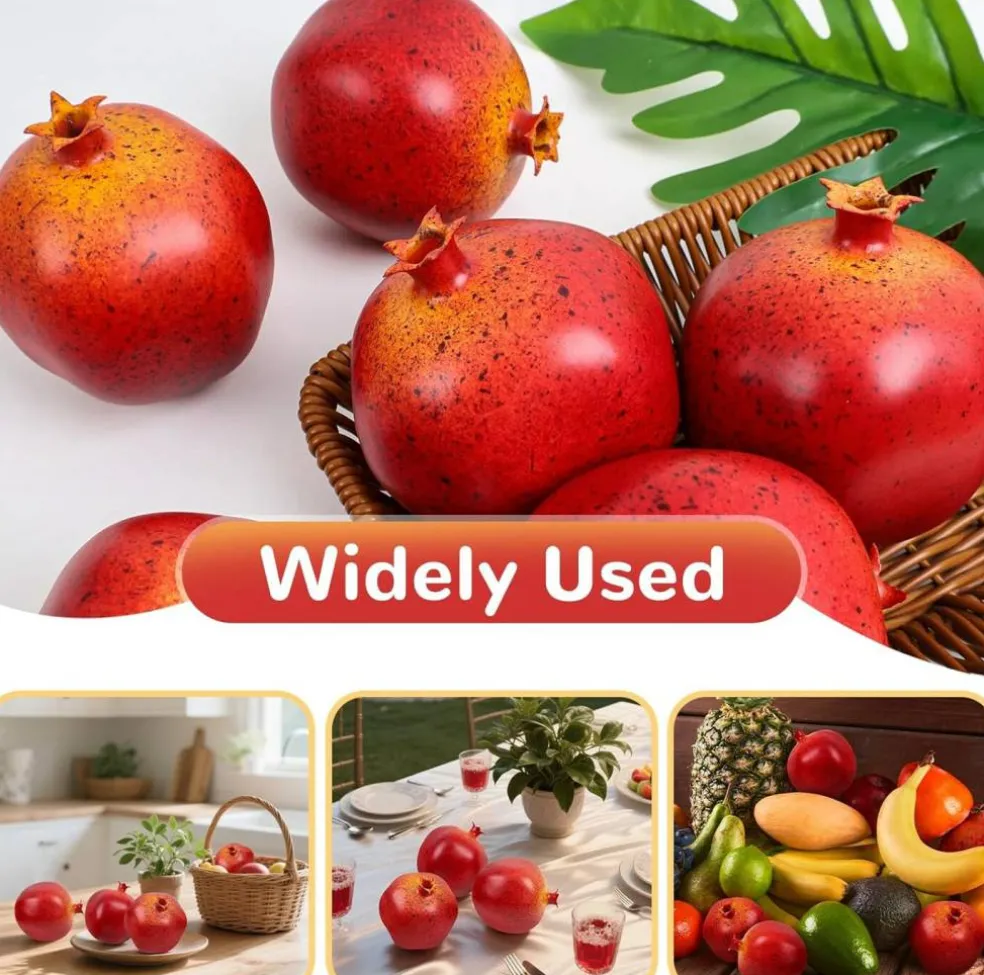 6pcs Artificial Pomegranate Fruit Decoration