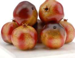 6 PCS Artificial Pomegranates Fake Realistic Simulation Fruits