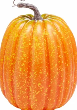 7 Pcs Artificial Pumpkin Decorations, Assorted Size Foam Faux Pumpkins with Realistic Spots & Stems, Fall Harvest Decor for Halloween Thanksgiving Table Centerpiece, Farmhouse Home Party Decoration