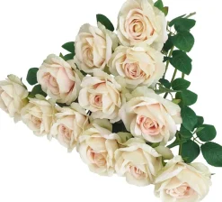12 Pcs Artificial Roses for Wedding & Any Occasions