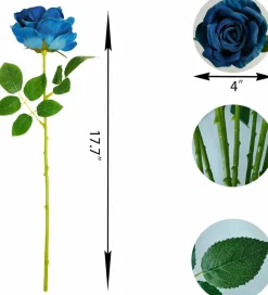 12 Pcs Artificial Roses for Wedding & Any Occasions