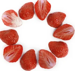 10PCS Artificial Strawberry Blocks – Realistic Half Fake Strawberries for Home Decor, Table Centerpieces, Vase Fillers, Photography Props & DIY Craft Decorations